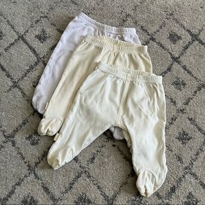 Bundle of 3 Unisex Footie Baby Pants
